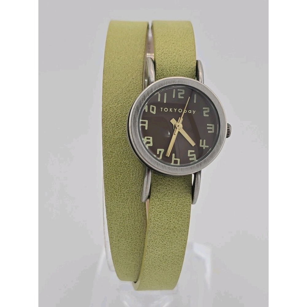 Women's TOKYOBAY Silver Tone Double Wrap Brown Dial 21mm Watch - New Battery